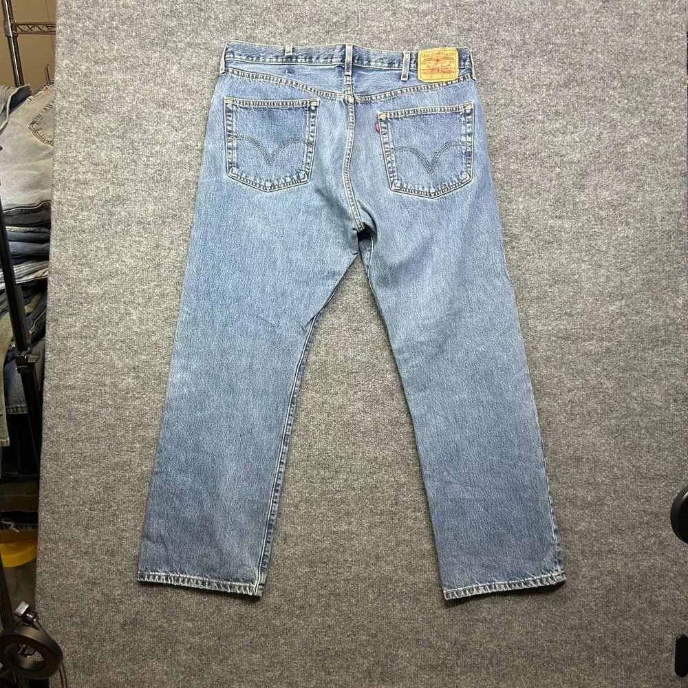 Levi's 501 Jeans Men's Blue Denim Straight Pockets Button‎ Fly Classic - 38X29